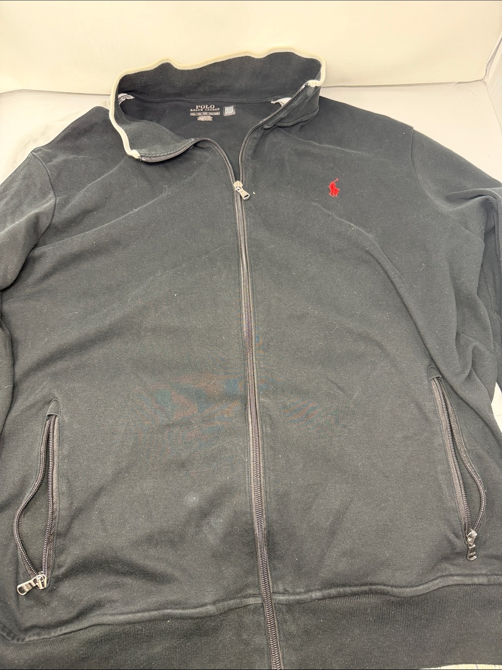 Polo by Ralph Lauren Black Full-Zip Jacket with Red Pony